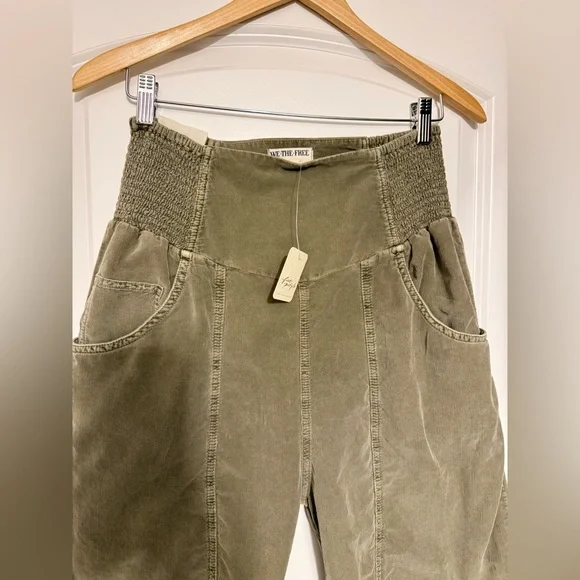 Free People Lunan Crop Harem Cord Jeans We The Free XS - Picture 7 of 11